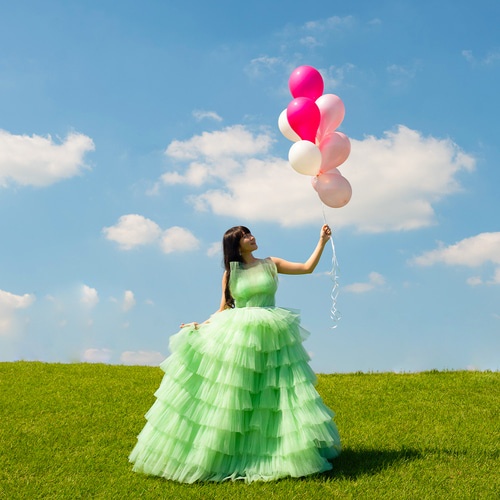 다프네 풍성한 민트색 캉캉 유색드레스 대여, 야외촬영 필수템 추천